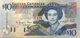 East Caribbean 10 Dollars ND 2003 suffix letter D P 43 d UNC