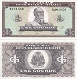 Haiti 1 Gourde 1989 P 253 a UNC LOT 5 PCS