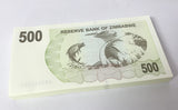 Zimbabwe 500 Dollars Bearer Cheque 2006 P 43 UNC Lot 100 PCS 1 Bundle