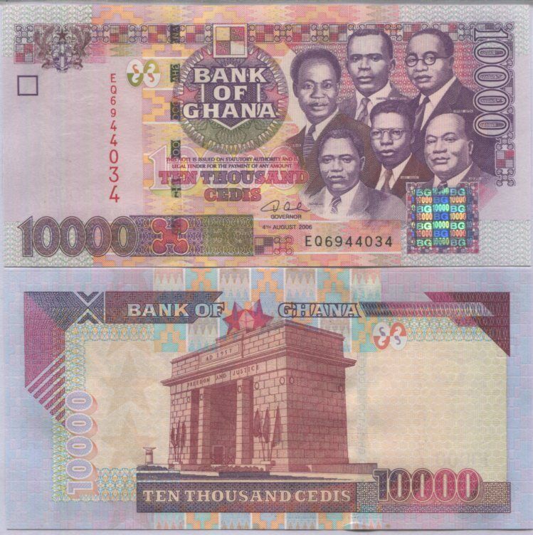 Ghana 10000 Cedis 2006 P 35 c UNC