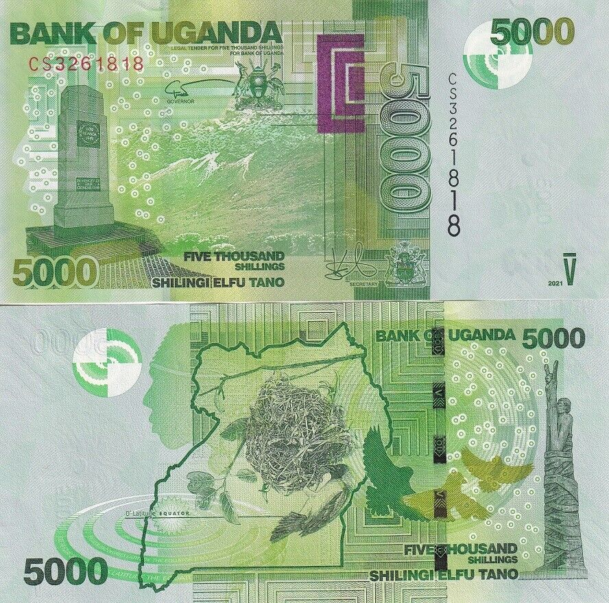 Uganda 5000 Shillings 2021 P 51 UNC