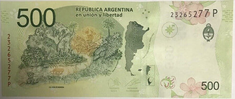 Argentina 500 Pesos ND 2016 P 365 Random Suffix UNC