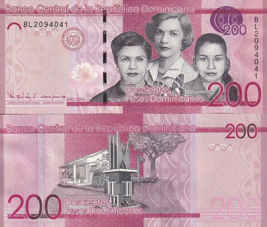 Dominican Republic 200 Pesos 2016 P 191 c UNC