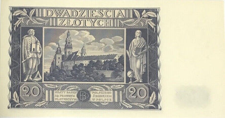 Poland 20 Zlotych 1936 P 77 UNC