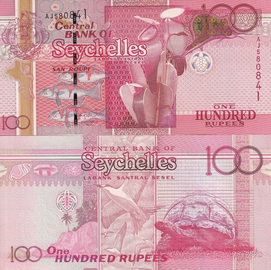Seychelles 100 Rupees 2011 P 44 a AUnc