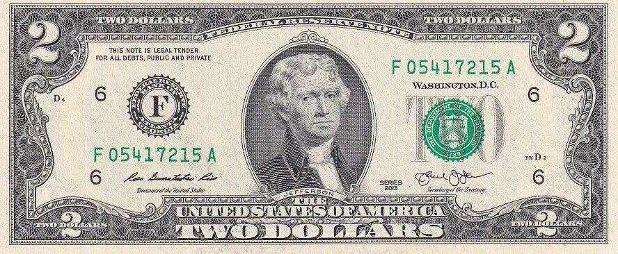 United States 2 Dollars USA 2013 P 538 F Atlanta GA UNC