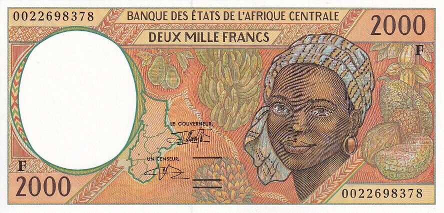 Central African States Republic 2000 Francs 2000 P 303Fg UNC