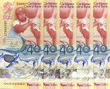 East Caribbean 2 Dollars 2023 40th P 61 NEW Polymer Richards Cricket LOT 5 UNC