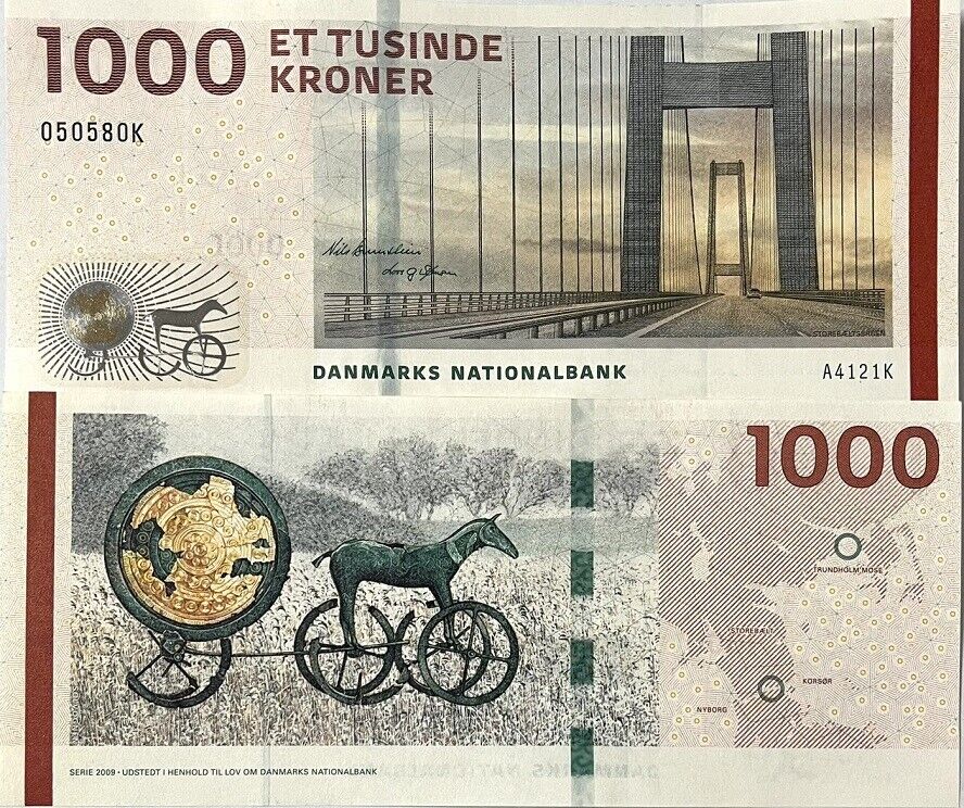 Denmark 1000 Kroner 2012 P 69 b Sign Bernstein & Sorensen UNC