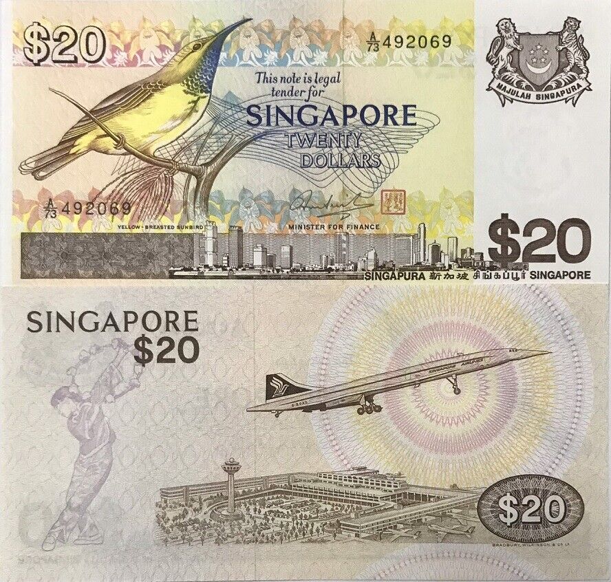 Singapore 20 Dollars ND 1979 P 12 UNC