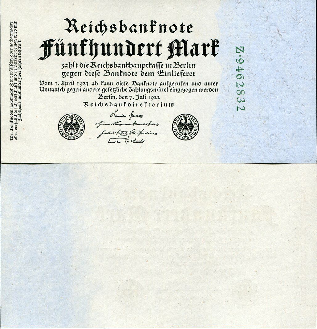 Germany 100 Mark 1922 P 74 b XF/AU