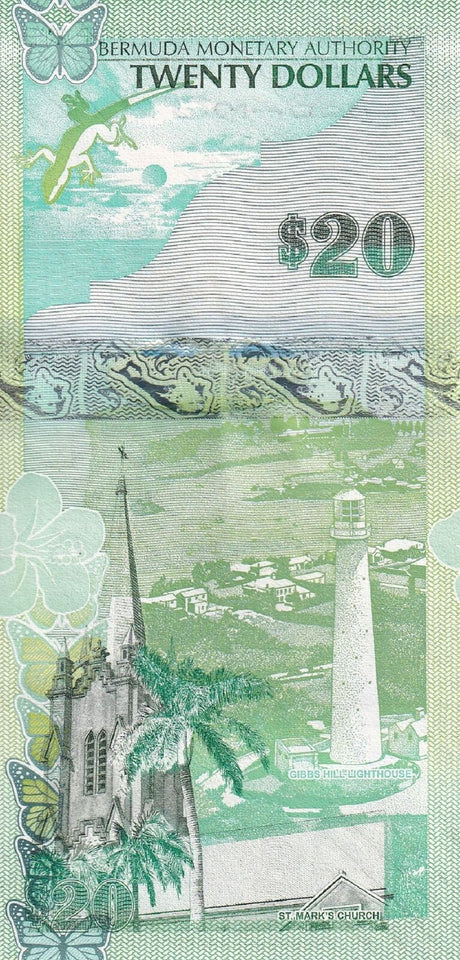 Bermuda 20 Dollars 2009 P 60 AUnc