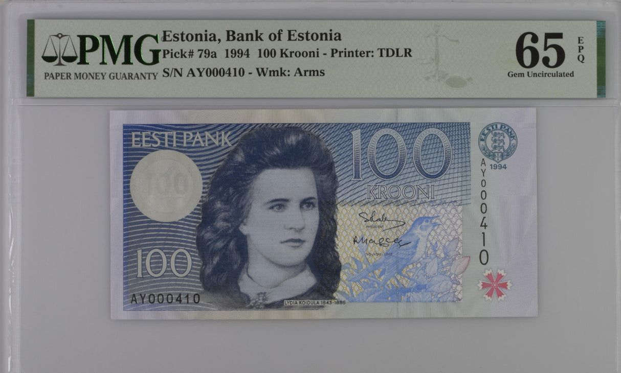 Estonia 100 Krooni 1994 P 79 a Gem UNC PMG 65 EPQ