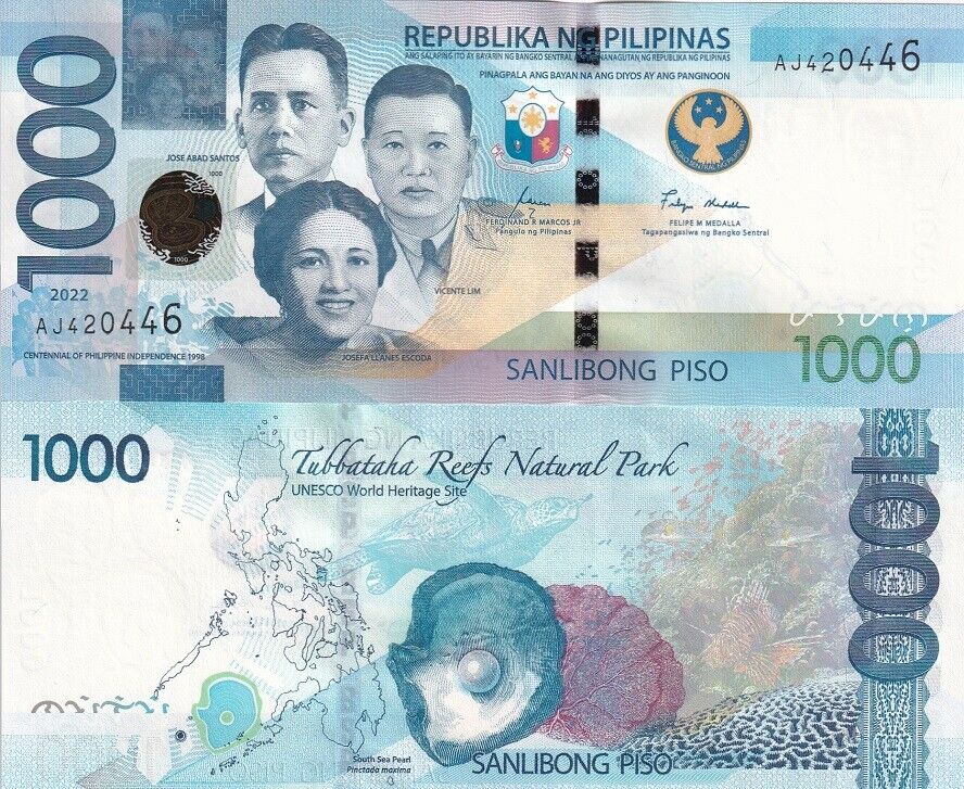 Philippines 1000 Pesos 2022 P 235 UNC