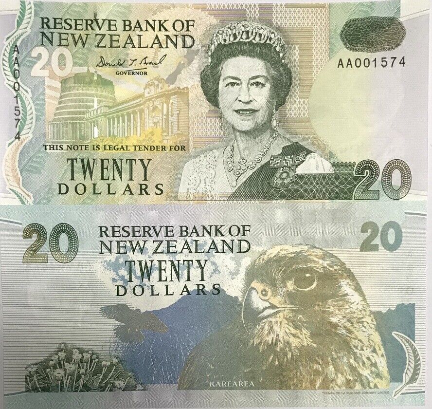 New Zealand 20 Dollars ND 1994 P 183 UNC