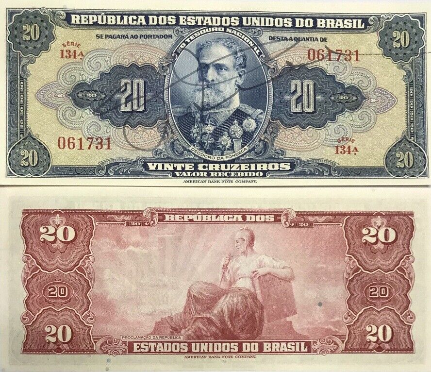 Brazil 20 Cruzeiros ND 1943 P 136 UNC