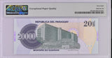 Paraguay 20000 Guaranies 2017 P 238 c Superb Gem UNC PMG 68 EPQ