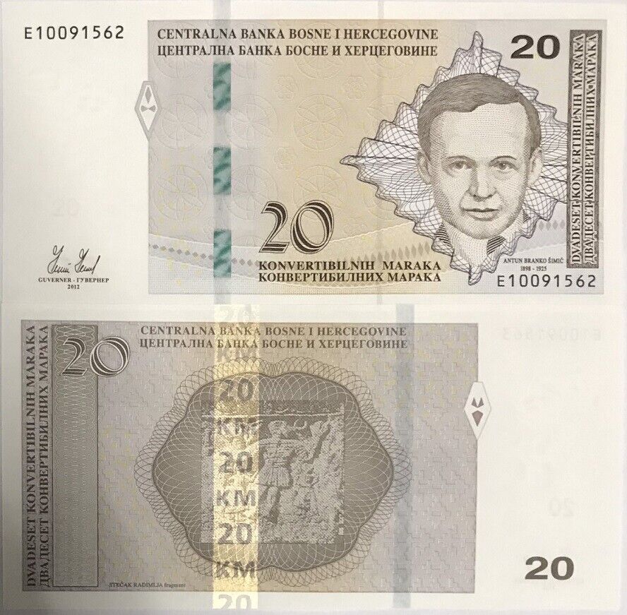 Bosnia & Herzegovina 20 Convertible Maraka 2012 P 82 UNC