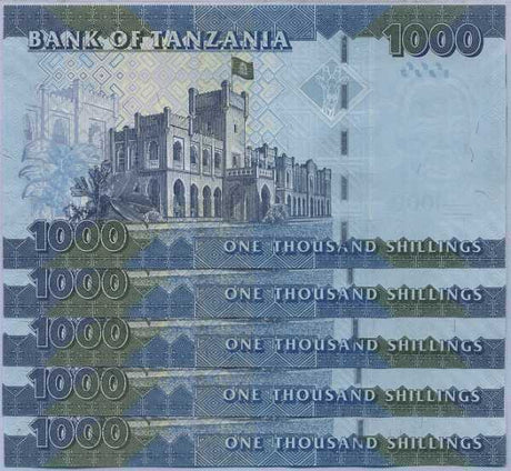 Tanzania 1000 Shillings ND 2020 P 41 c UNC Lot 5 PCS