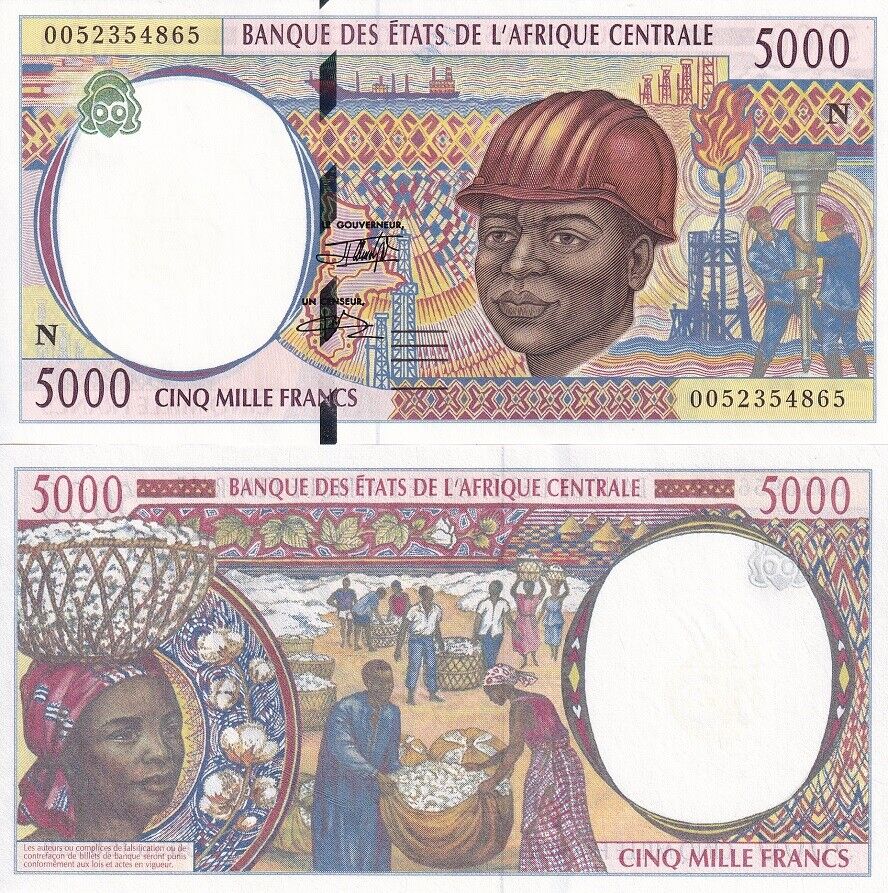 Central African State Equatorial Guinea 5000 Fr. 2000 P 504N UNC