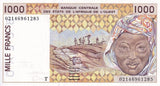 West African States Togo 1000 FRANCS 2002 P 811Tl UNC