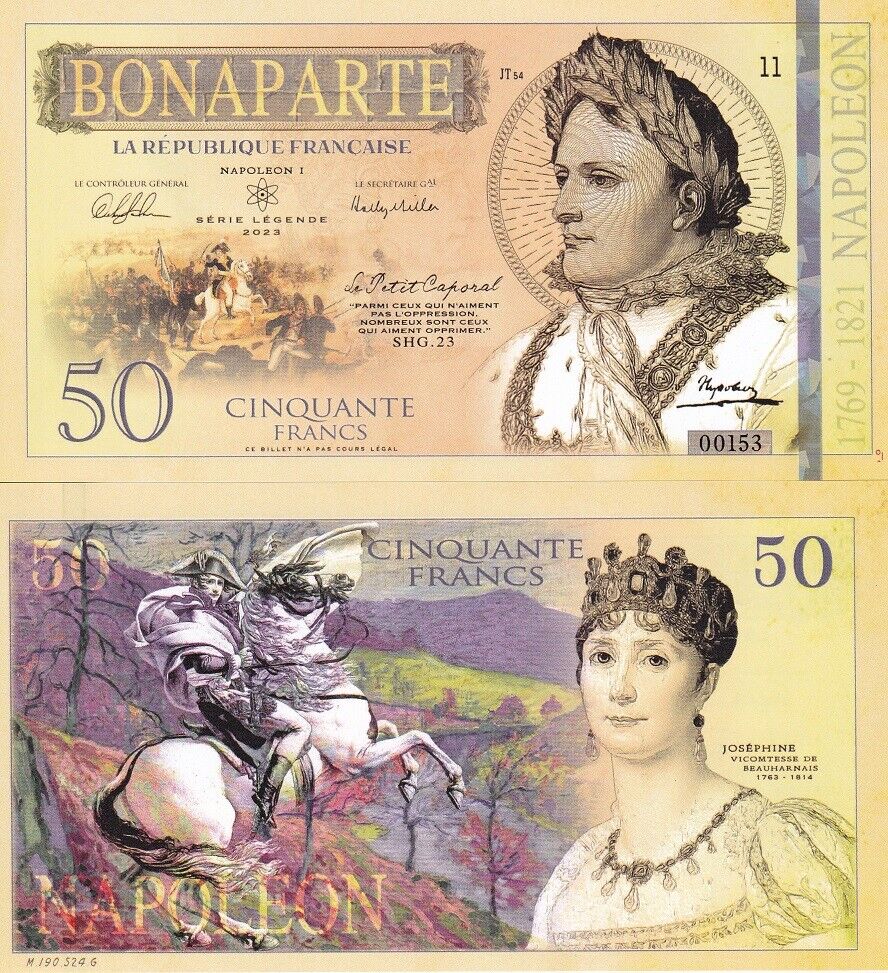 FRANCE 50 FRANCS LEGENDS OF THE WORLD NAPOLEON POLYMER FANTASY 2023