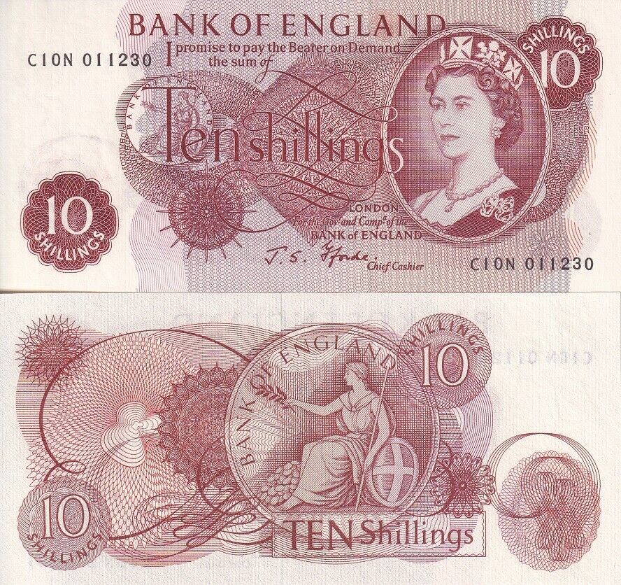 GREAT BRITAIN 10 SHILLINGS ND 1960 - 1970 P 373 c UNC