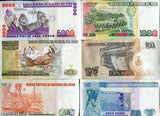 Peru Set 6 PCS 10 50 100 500 1000 5000 INTIS P 129 131 133 134 136 137 AUnc