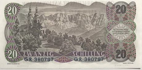 Austria 20 Schilling 1956 P 136 AUnc