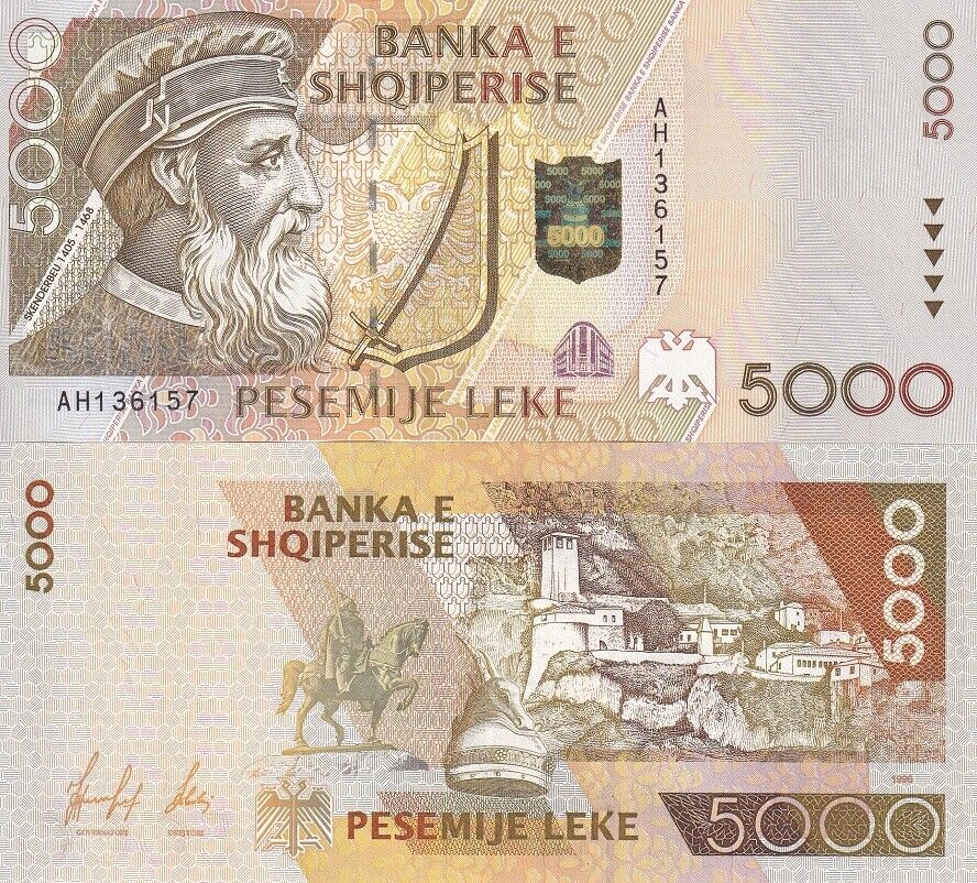 Albania 5000 Leke 1996 P 66 UNC