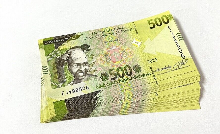 Guinea 500 Francs 2022 P 52 UNC LOT 25 PCS