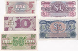 Great Britain Armed Forces Set 5 Aunc 1 5 5 10 50 Pound P M22 M23 M47 M48 M49