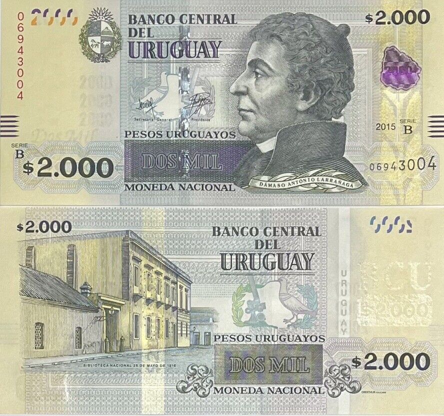 Uruguay 2000 Pesos 2015 P 99 UNC