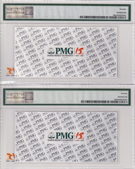 SET 2; PMG 70 Extra star Comm. 15th Anniversary 2005-2020 Matching number 150278