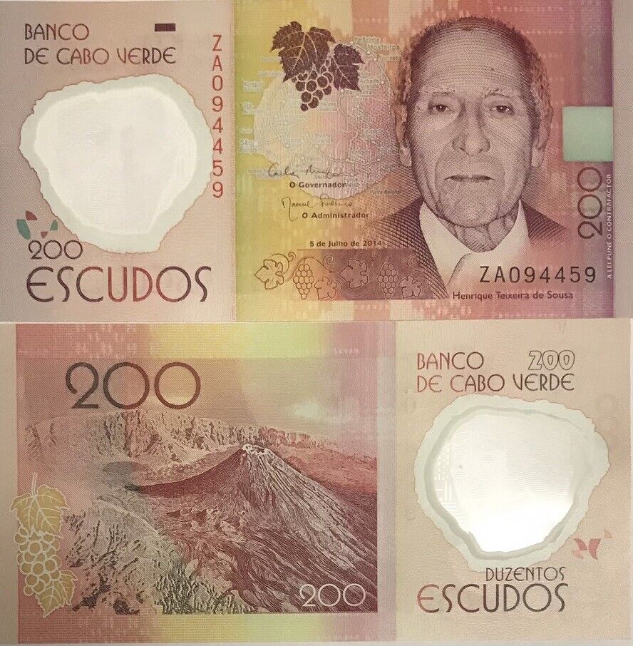 Cape Verde 200 Escudos 2014 Polymer P 71 ZA Prefix UNC
