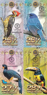 El Club De La Moneda SET 4 25 26 27 28 Cafeteiros 2023 Birds Polymer