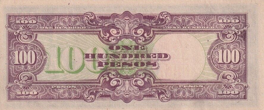 PHILIPPINES Japanese Occupation WWII 100 Pesos ND 1944 P 112 XF/AU