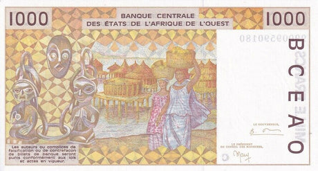 West African States Burkina Faso 1000 FRANCS 1999 P 311Cj UNC