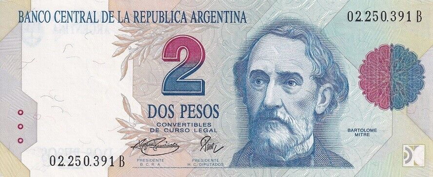 Argentina 2 Pesos ND 1992-1997 P 340 b UNC