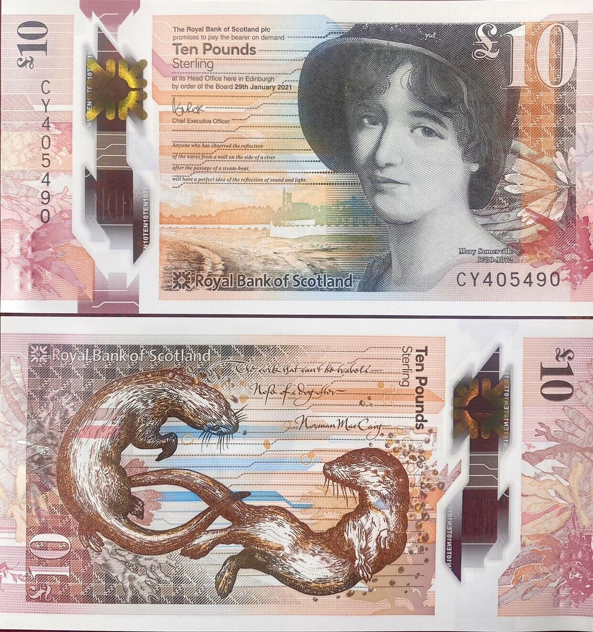 Scotland 10 Pounds 2021 Royal Bank of Scotland Polymer P 371 UNC