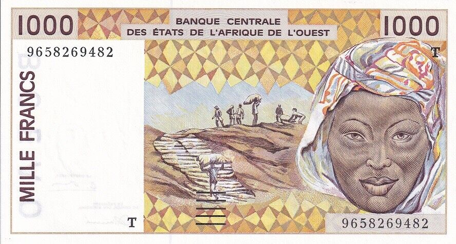 West African States Togo 1000 FRANCS 1996 P 811Tf UNC