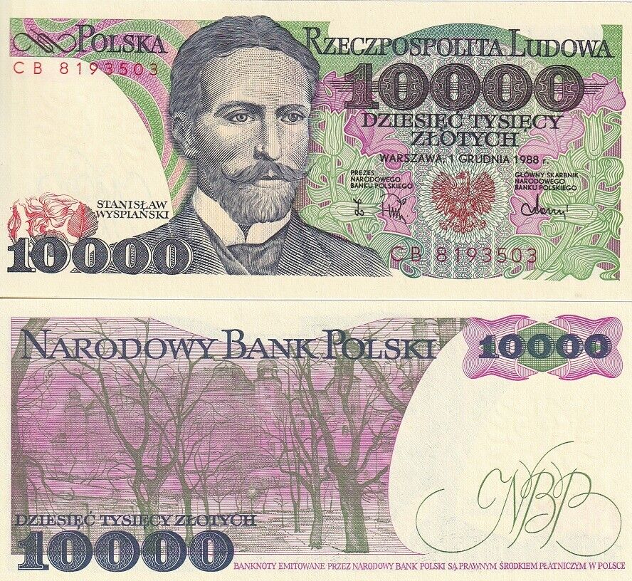 Poland 10000 Zlotych 1988 P 151 b UNC