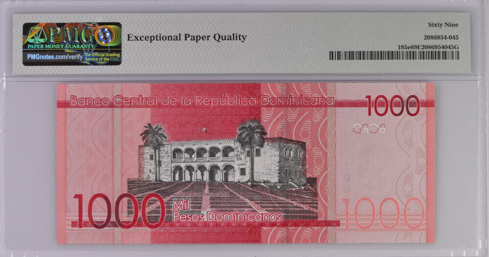 Dominican Republic 1000 Pesos 2020 P 193 e Superb GEM UNC PMG 69 EPQ