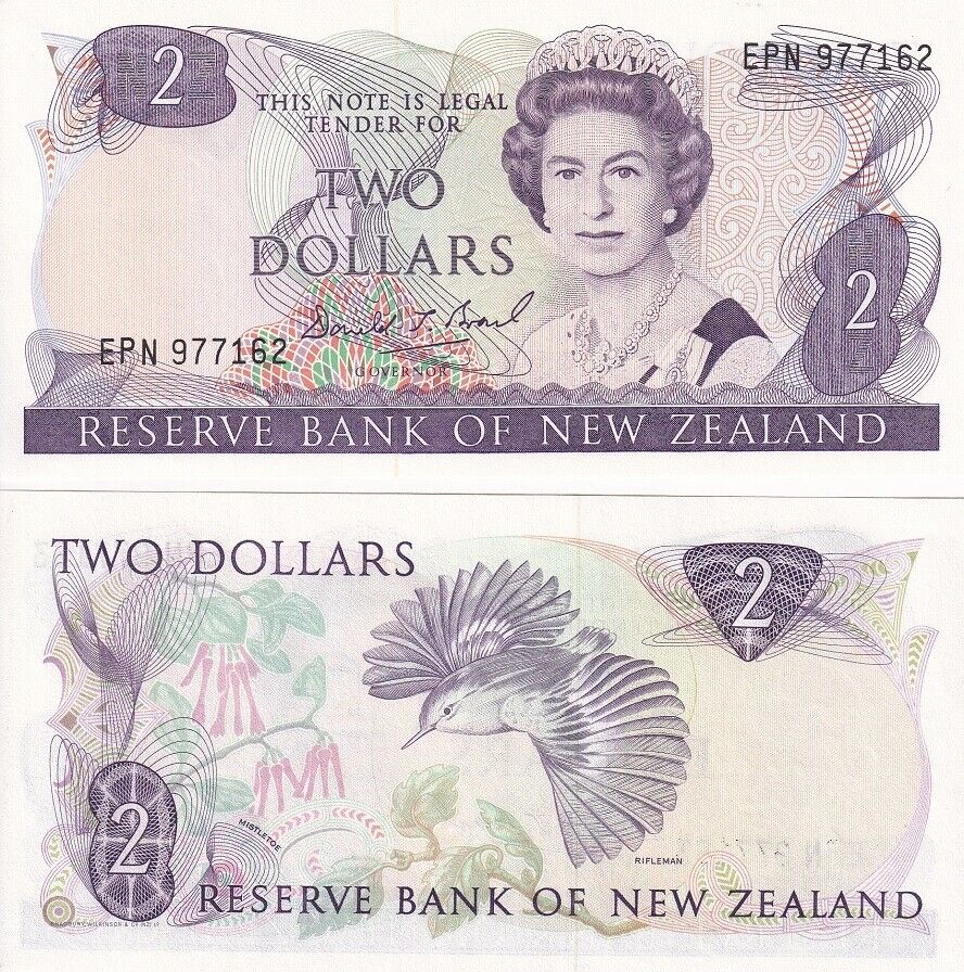 New Zealand 2 Dollars 1981-1992 P 170 c UNC