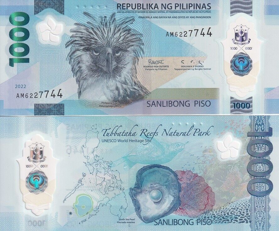 Philippines 1000 Pesos 2022 P 241 a Polymer UNC