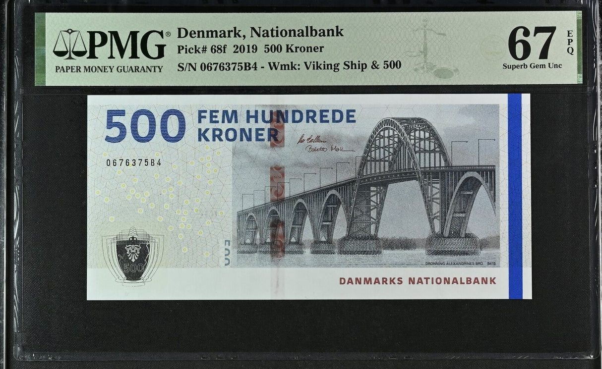 Denmark 500 Kroner 2019 P 68 f Superb Gem UNC PMG 67 EPQ