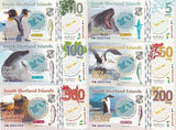 South Shetland Set 6 5 10 50 100 200 500 Pounds 1820-2020 polymer Fantasy