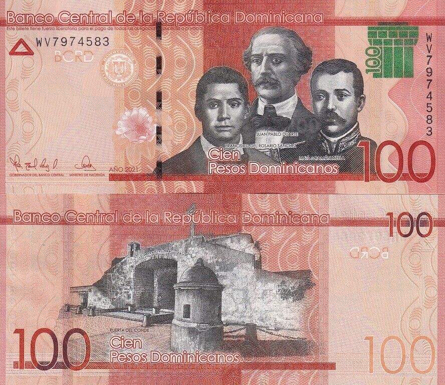 Dominican Republic 100 Pesos 2021 New Sign P 190 UNC
