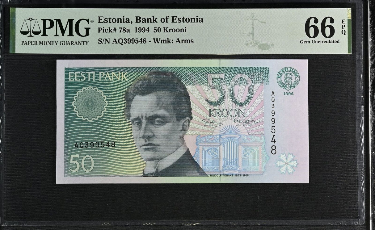 Estonia 50 Krooni 1994 P 78 a Gem UNC PMG 66 EPQ