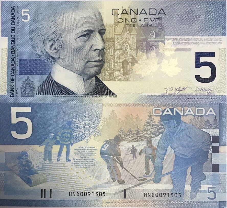 Canada 5 Dollars 2002/2003 P 101 b UNC